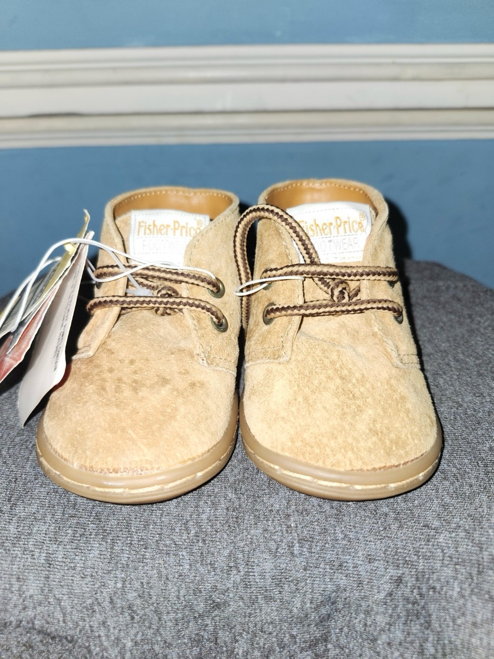 Vintage Fisher-Price Toddler Suede Casual Shoes in Tan